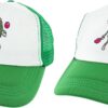 Funny Pickle Sasquatch or T-Rex Playing Pickleball Trucker Hat