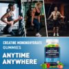 Creatine Monohydrate Gummies 5g for Men & Women, Creatine Gummy for Muscle Strength, Energy Boost, Workout Supplement, 3 Pack, Vegan