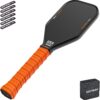 Pickleball Training Paddle, USAPA Approved T700 Carbon Fiber Sweet Spot Pickle Ball Racket Restore the weight of a regular racket, 16MM Polymer Honeycomb Core for Pickleball Training & Practice