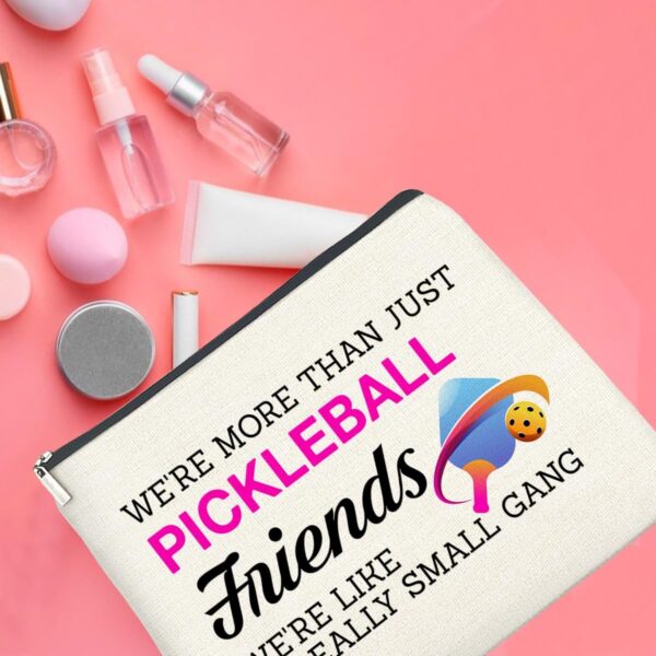 Pickleball Friends Gifts: Makeup Bag for Pickleball Players & Lovers - Cosmetic Bag with Zipper