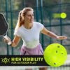 Sukeen Pickleball Balls Outdoor 40 Holes, High Bounce Pickleball Balls with Mesh Bag, High Visibility Pickle Balls for All Pickleball Paddles