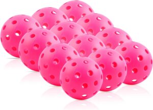 Fizzazzle Pickleball Balls Outdoor 40 Holes - Durable High Bounce USAPA Approved - True Flight Tournament Pickleballs - 4/6/12 Pack - Accessories for Training & Competitive Play