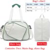 RAINBOW SMILE Crossbody Pickleball Bag with Shoes Bag 2PS for Women and Men, Waterproof Pickle Ball Bag Tote Shoulder Bag
