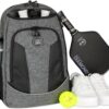 Flight Level Pickleball Backpack - Pickleball Bag for Men and Women - Fits 4 Paddles - Shoe Compartment, Fence Hook, Storage Pockets for Water Bottles, Pickleballs, Clothing, Racquet/Paddle Storage