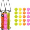 Pickleball Ball Holder Set - Large Capacity Pickleball Hopper with 20 Balls, Must-Have Pickleball Accessories for Pickleball Training, Pickleball Caddy for Pickleball Practice Equipment