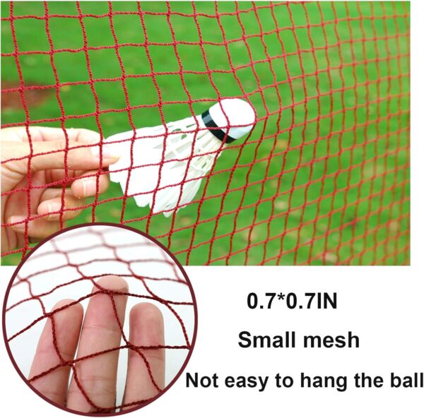Glodwheat Badminton Net Sports Outdoor Indoor Fitness Badminton Pickleball Replacement Net for Backyard Beach Garden (20 FT x 2.5 FT)