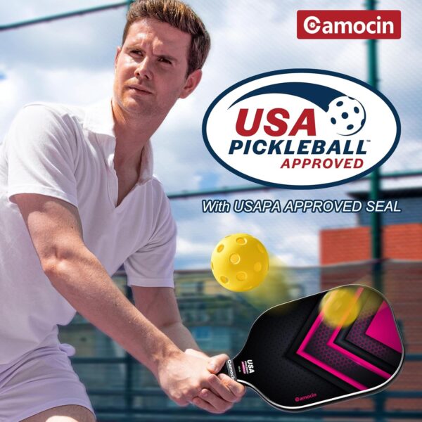 Pickleball Paddles Set of 1 | 2 | 4, USAPA Approved Fiberglass | Carbon Fiber Pickleball Set with Pickle Ball Rackets, Balls and Pickleball Bag, Lightweight Pickle Ball Paddle Set for Men and Women