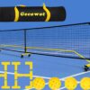 Portable Pickleball Net with Wheels, Regulation Size 22 FT & Half Court 11 FT, Steady Metal Frame Pickleball Set for Driveways, Indoor & Outdoor with Court Markers,Ball Holder,Carry Bag,4 Pickle Balls