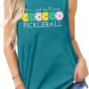 LHBNK Pickleball Tank Tops Women Pickleball Graphic Tees Shirts Summer Sleeveless Pickleball Lover Gifts