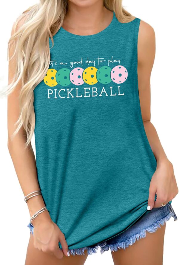 LHBNK Pickleball Tank Tops Women Pickleball Graphic Tees Shirts Summer Sleeveless Pickleball Lover Gifts
