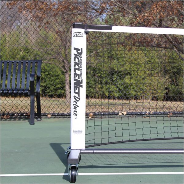 PickleNet Deluxe TAPND 22'x 34" Oval Tubing Locking Wheels Pickleball Net System