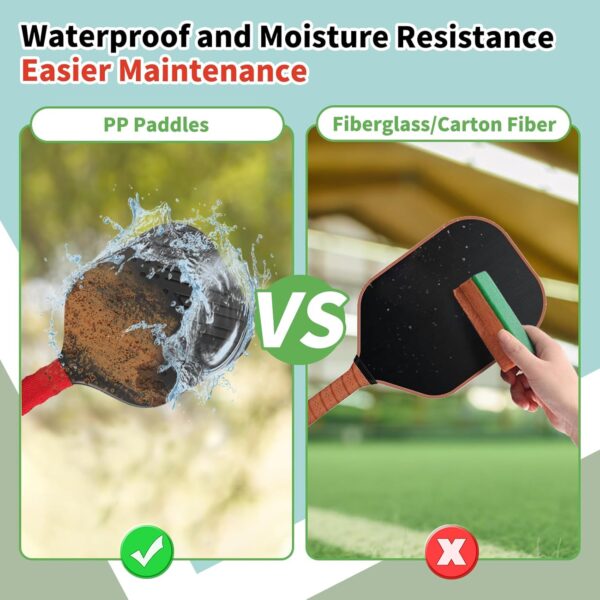 Waterproof Lightweight Pickleball Paddles Set of 2,Beach Pool Toys Fun Play Sport Game,Gift for Teenagers Kids Adults Beginner,Indoor Outdoor Activities