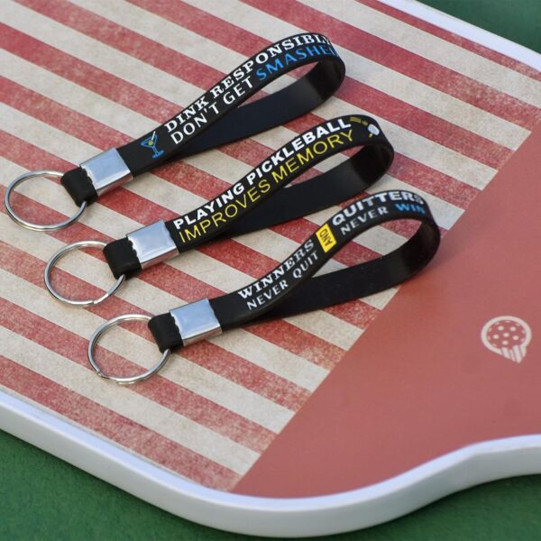 12Pcs Pickleball Keychains - Pickleball Gifts for Women & Men - Inspirational Pickleball Accessories for Pickleball Lovers - Silicone Key Rings for Pickleball Party Favors