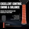 Pickleball Training Paddle, 7.6-8.2oz Pickleball Trainer 14/16/19mm, Raw Carbon Fiber Sweet Spot Pickle Ball Paddle with Paddle Cover, Extra Long Handle for Men Women, Shot and Spin Frosted Surface