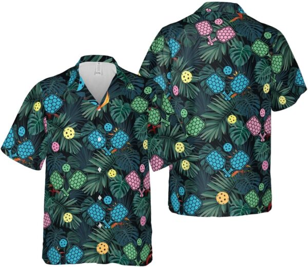 Pickleball Hawaiian Shirt, Pickleball Button Down Shirt Men, Funny Pickleball Shirts - Pickleball Shirt