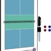 Premium Dry Erase Magnetic Badminton or Pickleball Coaching Coach Board Clipboard - Made in The USA - Double-Sided - Training Aids Equipment Gear