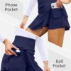 ATTRACO Tennis Skirts for Women with Pocket Golf Skirt Tummy Control Workout Athletic Skirts