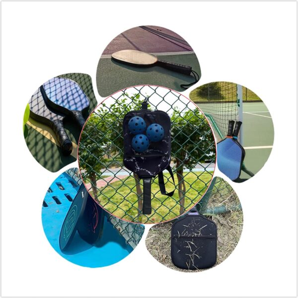 Wanty Pack of 2 Neoprene Improved Pickleball Paddle Cover With Hook and Handle, Zipper Racket Carry Sleeve With Mesh Pocket, Protective Bag