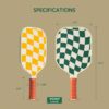 Pickleball Paddles Set of 2/4 - USAPA Approved Graphite/Fiberglass Pickleball Racket, 2/4 Pickleball Rackets, 4 Balls and 1 Portable Carry Bag, Pickle Ball Set for Men Women