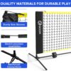 GOOX 6FT Small Mini Pickleball Net Set - Quick Setup Indoor/Outdoor Portable Practice Net - Lightweight Dink Training Aid for Backyard, Driveway