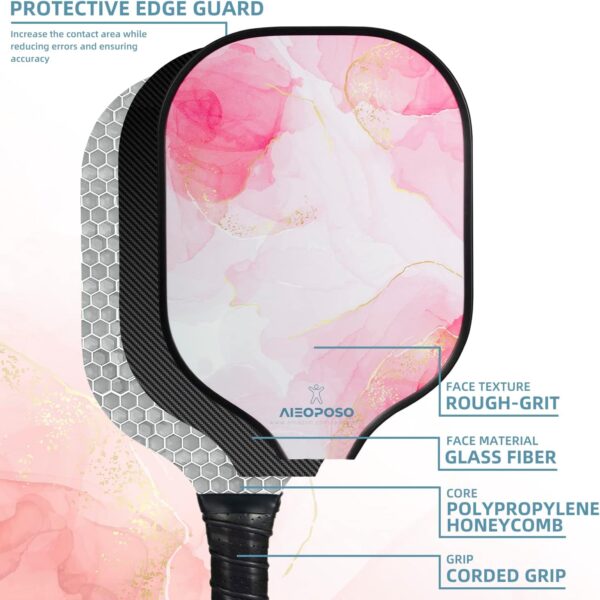 Pickleball Paddles, USAPA Approved Carbon Fiber Pickleball Paddle, Polypropylene Honeycomb Core Pickleball Racket Sets with Wristband & Paddle Cover, Pickleball Gifts for Beginners