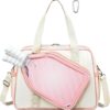 TuErcao Pickleball Bags for Women, Pickleball Gifts Cute Pickleball Paddle Bag for Men Tennis Tote Bag with Fence Hook Accessories