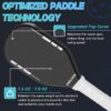 Pickleball Training Paddle, Sweet Spot Pickleball Trainer, T700 Raw Carbon Fiber with Frosted Surface, 16mm Core Mini Pickle Ball Practice Paddle, Extra Long Handle for Shot, Swing Training
