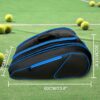 Goloni Pickleball Bag Padel Racket Backpack Large Capacity for Men Women Separate Waterproof Shoes Compartment Pickleball Accessories - Include Fence Hook & Thermal Insulated Pockets