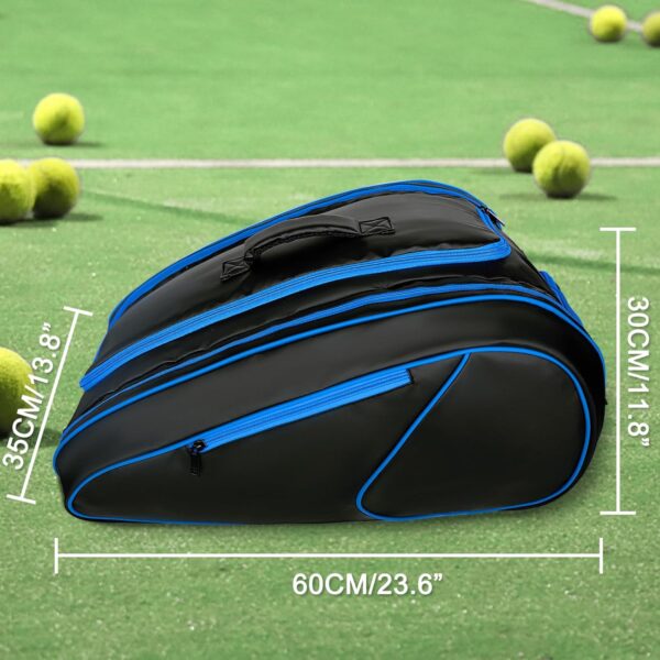 Goloni Pickleball Bag Padel Racket Backpack Large Capacity for Men Women Separate Waterproof Shoes Compartment Pickleball Accessories - Include Fence Hook & Thermal Insulated Pockets