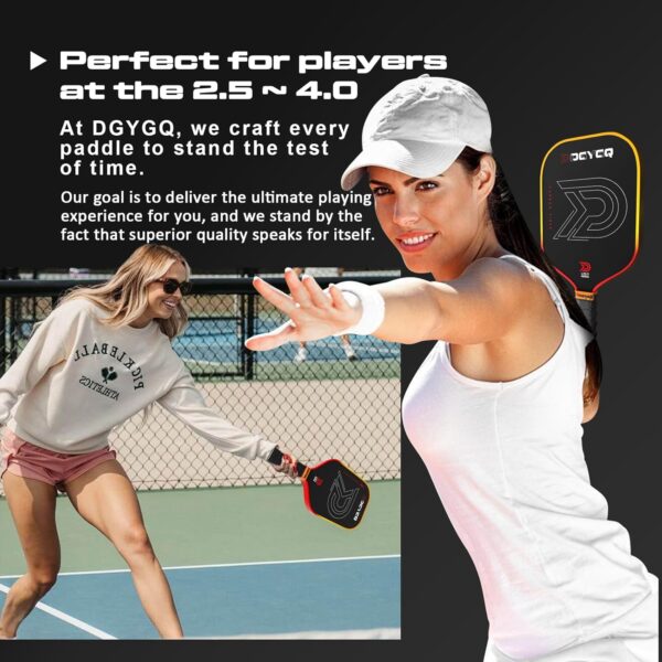 Pickleball Paddles - Professional Carbon Fiber Paddle with Honeycomb Core Pickleball Rackets - Lightweight Precision & Enhanced Shock Absorption for High Spin & Powerful Shots