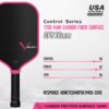 Pickleball Paddle, Raw Carbon Fiber T700 Abrasion-Resistant Surface, 16MM Polypropylene Honeycomb core, USAPA Approved, High Grit,The Pickleball Paddle Designed for Control Spin & Consistency