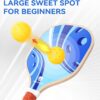 Pickleball Paddles Set of 4 UV Surface with 4 Pickleball Balls and Bag, Lightweight Polymer Honeycomb Non-Slip Grip for Beginners and Pros