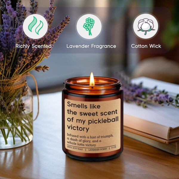 GSPY Scented Candles - Pickleball Gifts for Women, Men - Pickle Ball Accessories, Funny Sports Gifts for Pickleball Lovers, Players - Funny Mothers Day, Birthday Present for Dad, Mom, Best Friend