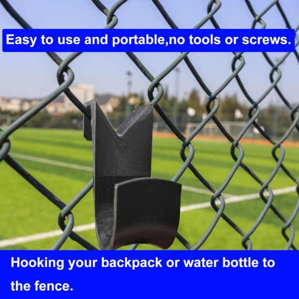 PIAOLGYI Fence Hook for Pickleball Baseball Tennis Fence Buddy,Fence Hanger Storage for Water Bottles,Backpacks,Sports Bags(2 Pcs)