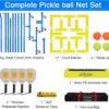 Pickleball Net for Driveway - Portable Pickleball Set with Net and Paddles Set of 4, Court Marking Kit, Outdoor Pickleballs, Carry Bag, Steady Metal Frame Easy Setup