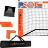 Portable Pickleball Net System for Indoor and Outdoor | 22ft Long Full Regulation Size Full Pickle Ball Net | Includes Floor Markers and Carry Bag | Create Full Portable Pickleball Court
