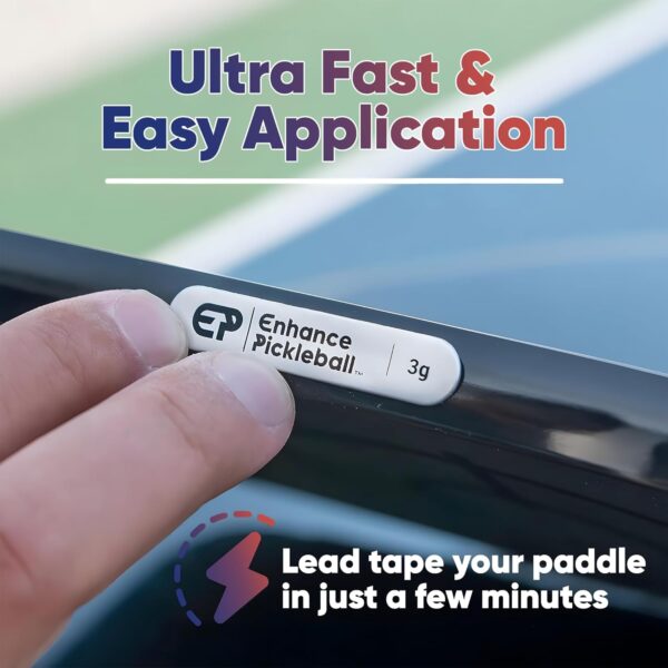 Enhance Pickleball Lead Tape - 3g Weighted Lead Strips, Highly-Adhesive & Easy to Apply Lead Tape for Pickleball Paddles, More Power and Control