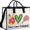 XYANFA Pickleball Cosmetic Bag - Multicolor, Large - Women's Gift - Waterproof, Lightweight, Portable