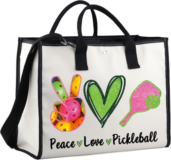 XYANFA Pickleball Cosmetic Bag - Multicolor, Large - Women's Gift - Waterproof, Lightweight, Portable