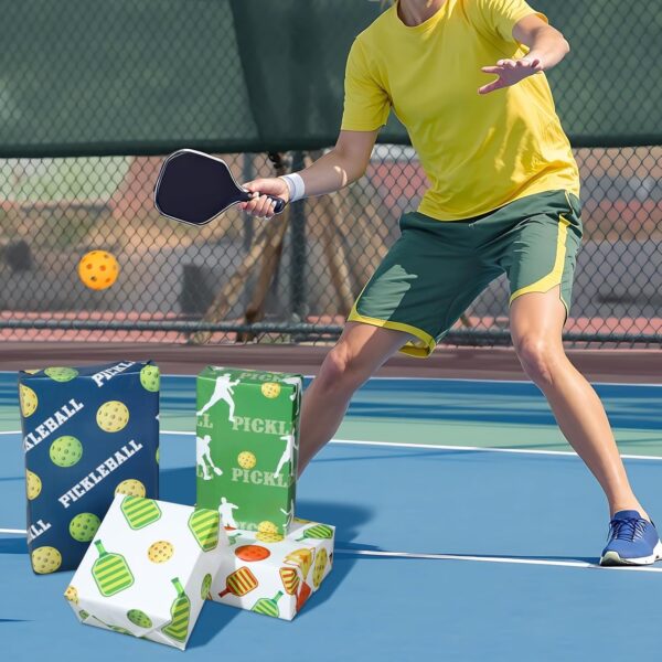 Pickleball Wrapping Paper 12 Sheets - Pickleball Gift Wrap - Sports Ball Gift Wrapping Paper - Pickleball Themed Gift Packing Paper for Pickleball Lovers,Pickleball Parties - 20"×28"
