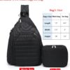 RAINBOW SMILE Sling Bag Crossbody Backpack for Pickleball Paddle Tennis Racketball Travel for Men and Women, with Ice Bag 2PS