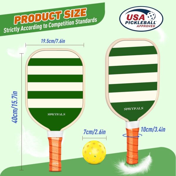 Pickleball Paddles Set USAPA Approved, Lightweight and Durable with Unique Design, USAPA Approved Pickleball Paddles Set of 4, 4 Pickleball Balls, Pickleball Bag, Pickleball Paddles (Dream)