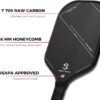 Pickleball Paddles T700 Raw Carbon Fiber Set of 2 High Grade Professional Pickleball Paddles 16mm Honeycomb USAPA Approved