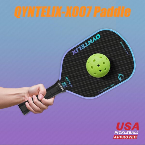 Pickleball Paddle - Carbon Fiber Pickleball Paddle with 16mm Thermoformed Power Core, 3K Raw Carbon Fiber Surface for Superior Spin & Consistency