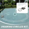 Pickleball Court Marking Kit for Concrete, Playing Field Line Striping Machines, Court Line Tape Machine, Basketball Court Line Kit for Concrete, Asphalt, Road Warning with Drawing Circle Kit