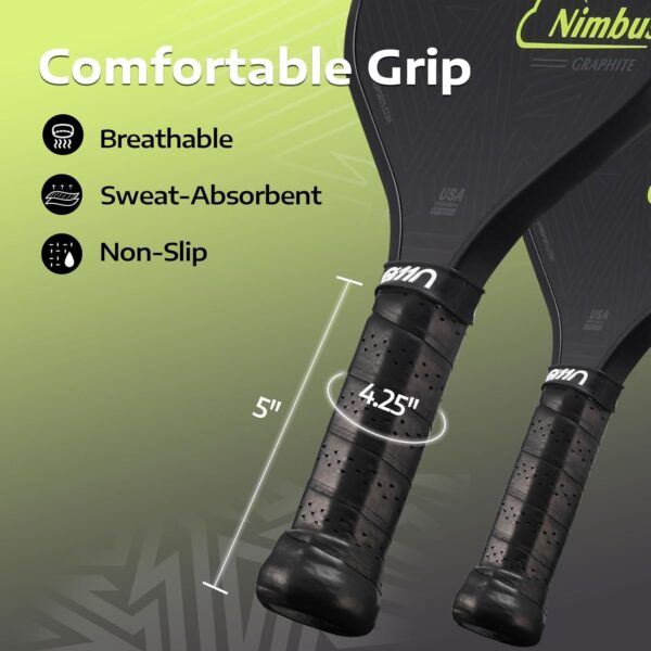 A11N SPORTS Pickleball Paddles Set of 2 Graphite Surface Rackets with 4 Pickleball Balls and Pickleball Bag for Beginners - USAPA Approved