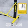 Pickleball Net Set with Wheels and Pickleball Court Marking Kit 22 FT Regulation Size Portable Pickleball Nets with Net Tension Adjuster, 8 Sandbags for Outdoor Indoor Driveway