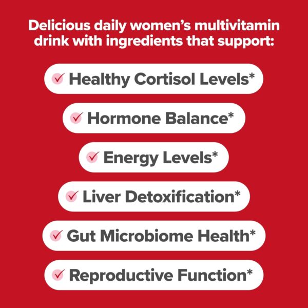 O Positiv FLO Women’s Endocrine Superfood Powder – Supports Healthy Cortisol Levels, Hormonal Balance, Thyroid & Gut Health – Multivitamin Plus Rhodiola, DIM, Myo-Inositols, Red Superfood– 25 Servings