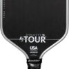 Franklin Sports Pro Pickleball Paddles - FS Tour Series Raw Carbon Fiber T700 - USA Pickleball Approved - Unibody Epoxy Resin Injected Edge - Dynasty + Tempo - 14mm/16mm Core - Gray, Blue + Pink