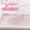 Embroidered Pickleball Towel, Funny Gift for Women, 16"x 24" Microfiber Towel, Pink, Initial D